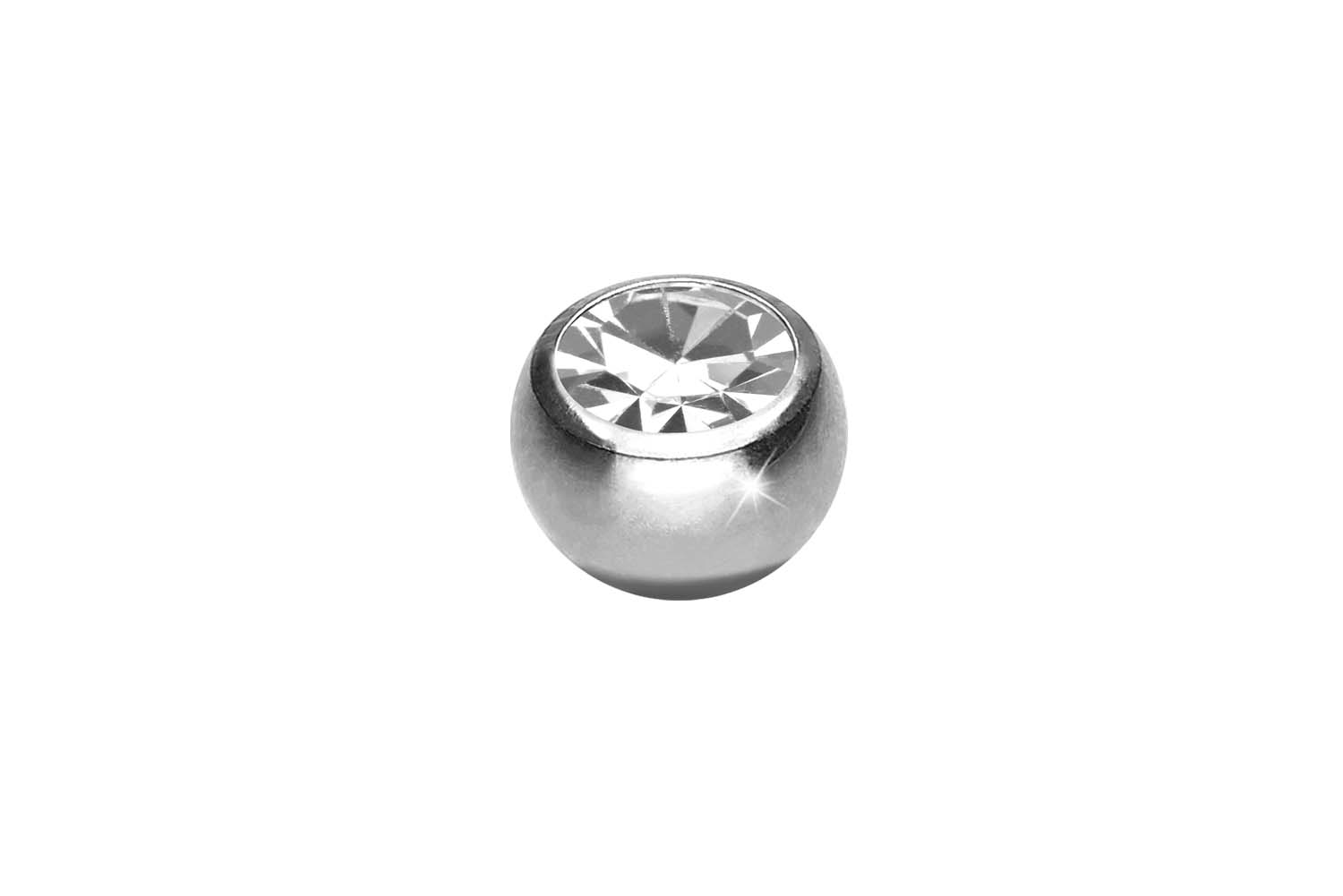 Titan Schraubkugel KRISTALL von Piercingline